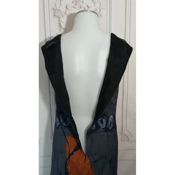 ❌ SOLD ❌ Piazza Sempione Italy Navy Midi Shift Dress Pockets Lined - Picture 2 of 7